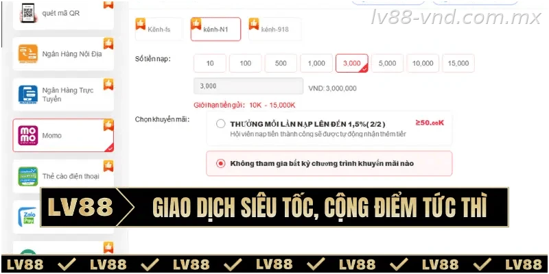 Hệ thống thanh toán hiện đại và ổn định